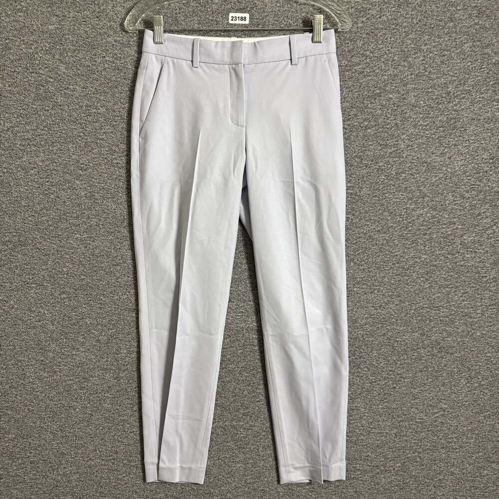NWT Theory Women's Size 00 Purple Trecca 2 Hydrangea Wool Slim Leg Pants